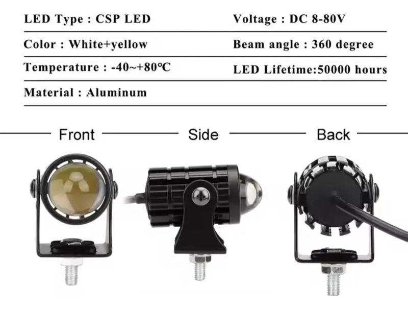 NEBLINEROS LED LUPA DUO COLOR 12V CON SWITCH - 4