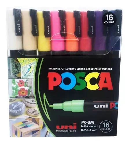 MARCADORES POSCA SET 16 COLORES BASICOS - 2