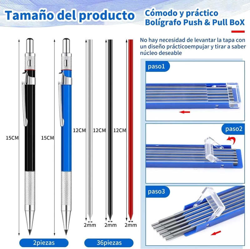 LAPIZ DE SOLDADOR Y MARCADOR MECANICO PARA METALES - 2