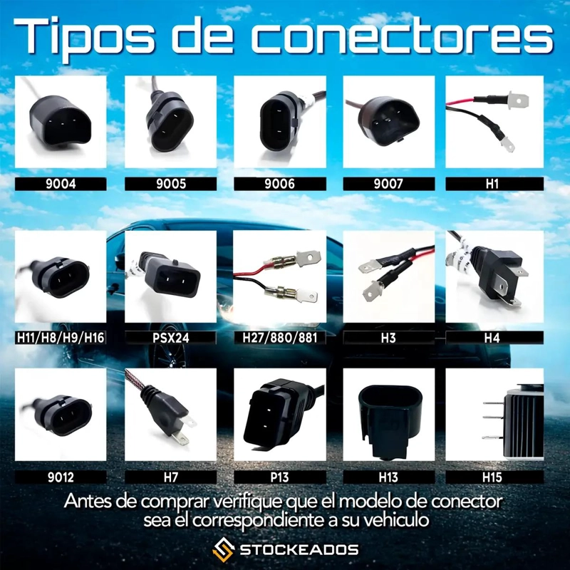 KIT AMPOLLETAS LED R8 30000LM PARA AUTOS - 4