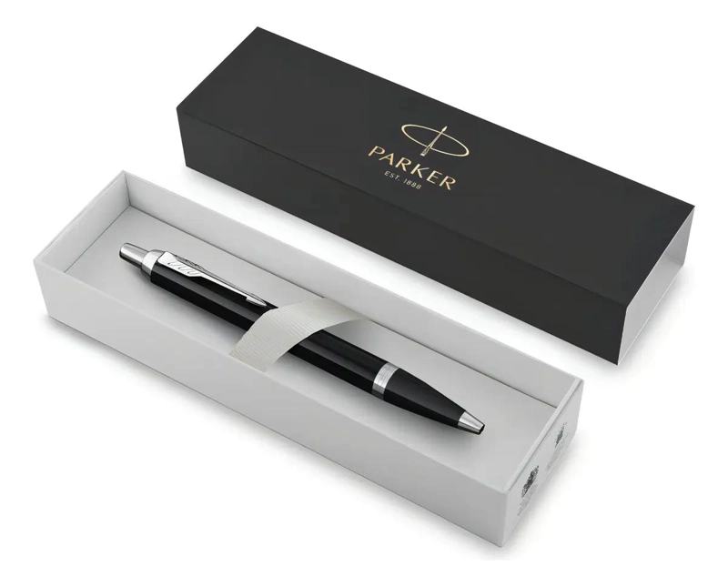 BOLIGRAFO LACADO NEGRO CON TINTA LIQUIDA Y ESTUCHE - 2