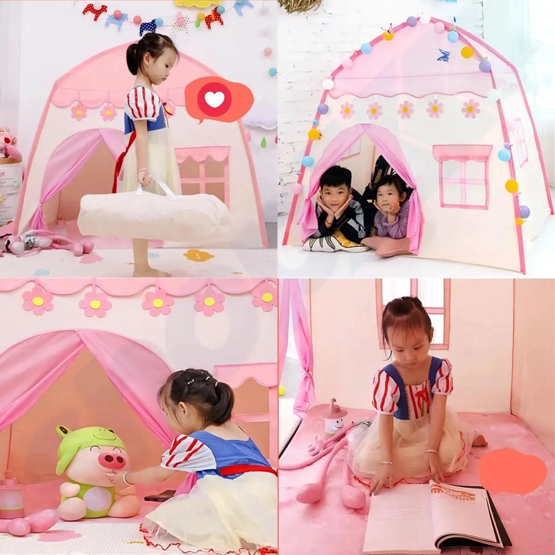 CASITA DE CAMPAÑA ROSA PARA NIÑOS - 4