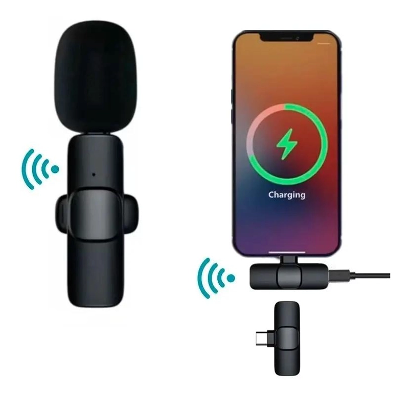 MICROFONO LAVALIER INALAMBRICO USB-C PARA CELULAR - 2