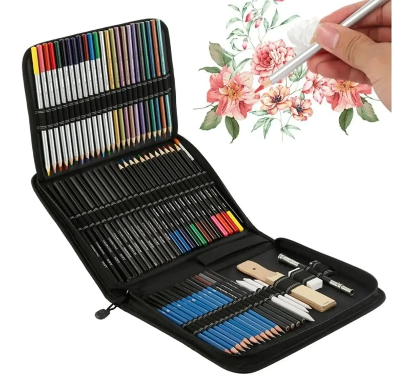 KIT 72 PIEZAS LAPICES DE COLORES PARA DIBUJO - 1