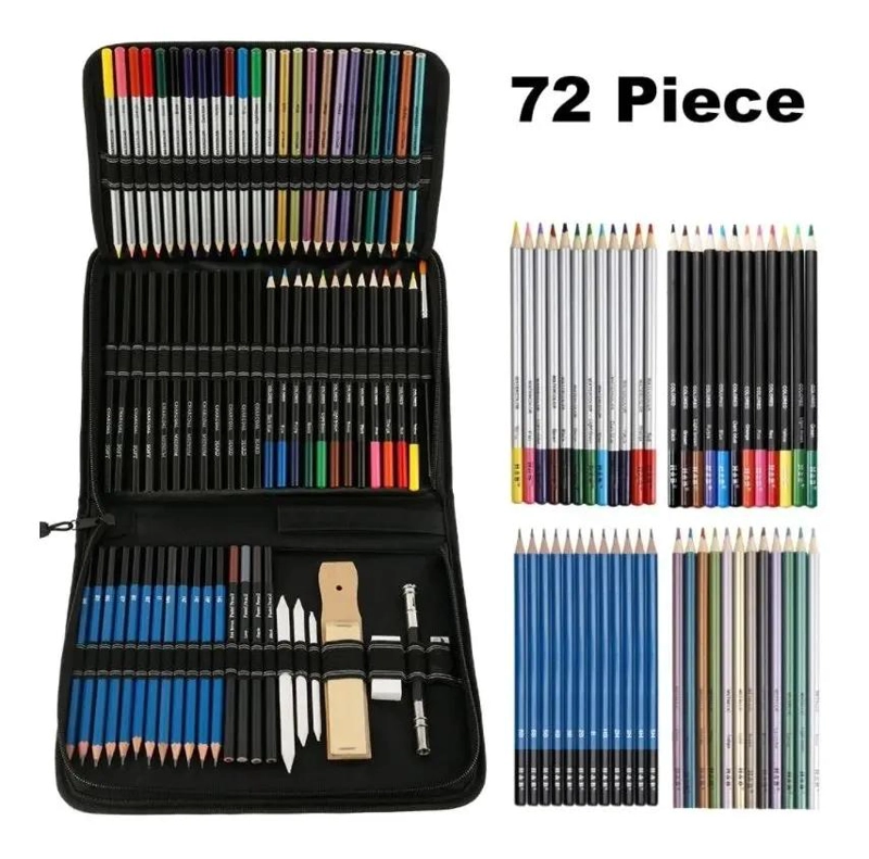 KIT 72 PIEZAS LAPICES DE COLORES PARA DIBUJO - 2