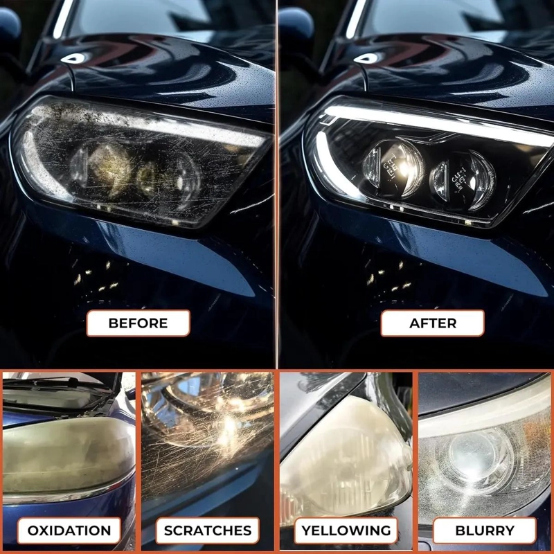 KIT DE REPARACION Y PULIDO PARA FAROS DE AUTO - 4