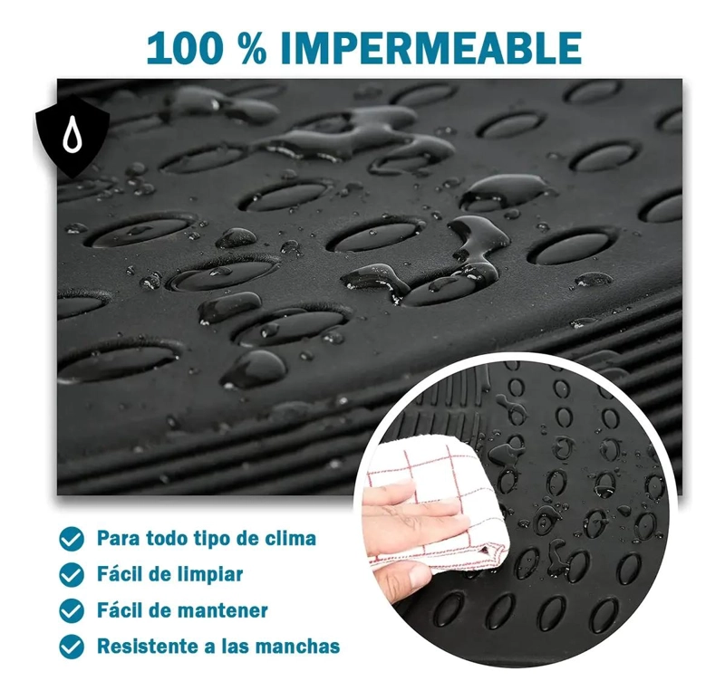 PISOS DE GOMA SET 3 PIEZAS PARA VEHICULOS - 5