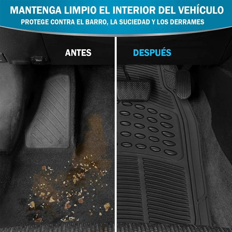 PISOS DE GOMA SET 3 PIEZAS PARA VEHICULOS - 7