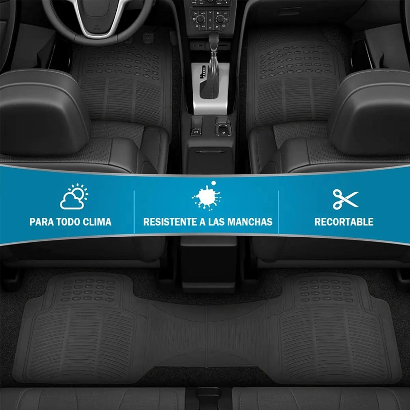 PISOS DE GOMA SET 3 PIEZAS PARA VEHICULOS - 8