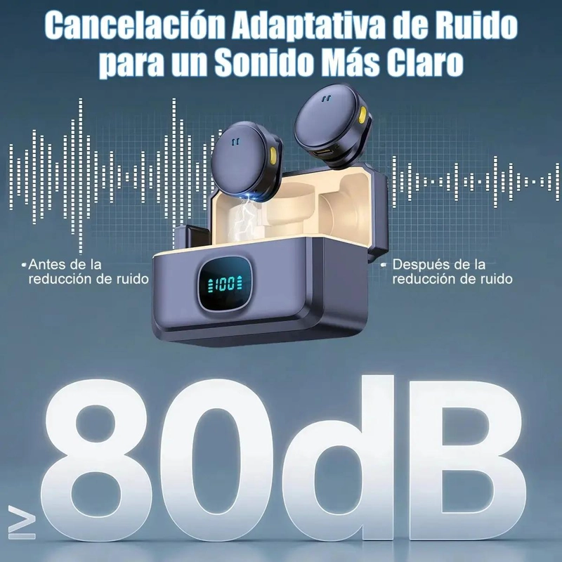 MICROFONO INALAMBRICO DOBLE PARA IPHONE Y ANDROID - 4