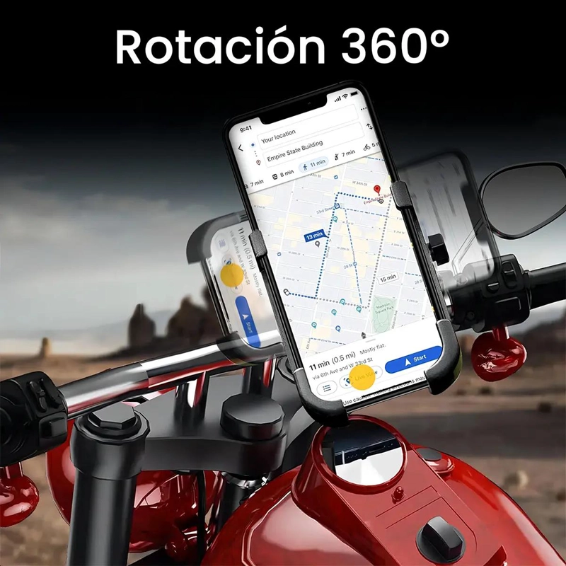SOPORTE CELULAR METALICO GIRO 360° EXTENSIBLE - 5