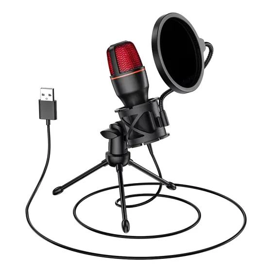 MICROFONO CONDENSADOR USB RGB PARA PODCAST Y JUEGOS - 1