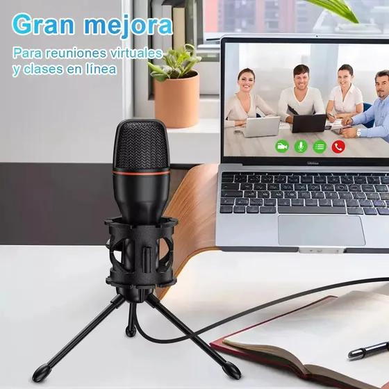 MICROFONO CONDENSADOR USB RGB PARA PODCAST Y JUEGOS - 3