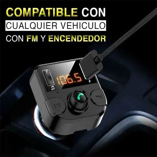 TRANSMISOR BLUETOOTH FM CON USB Y SD - 2