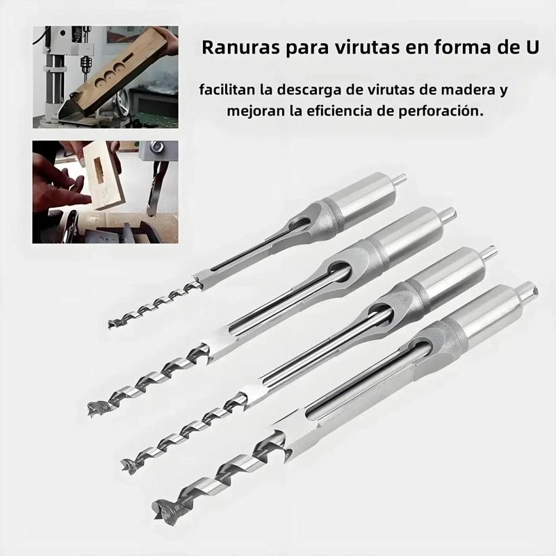 BROCA CUADRADA PARA MADERA Y METAL 4 PCS - 5