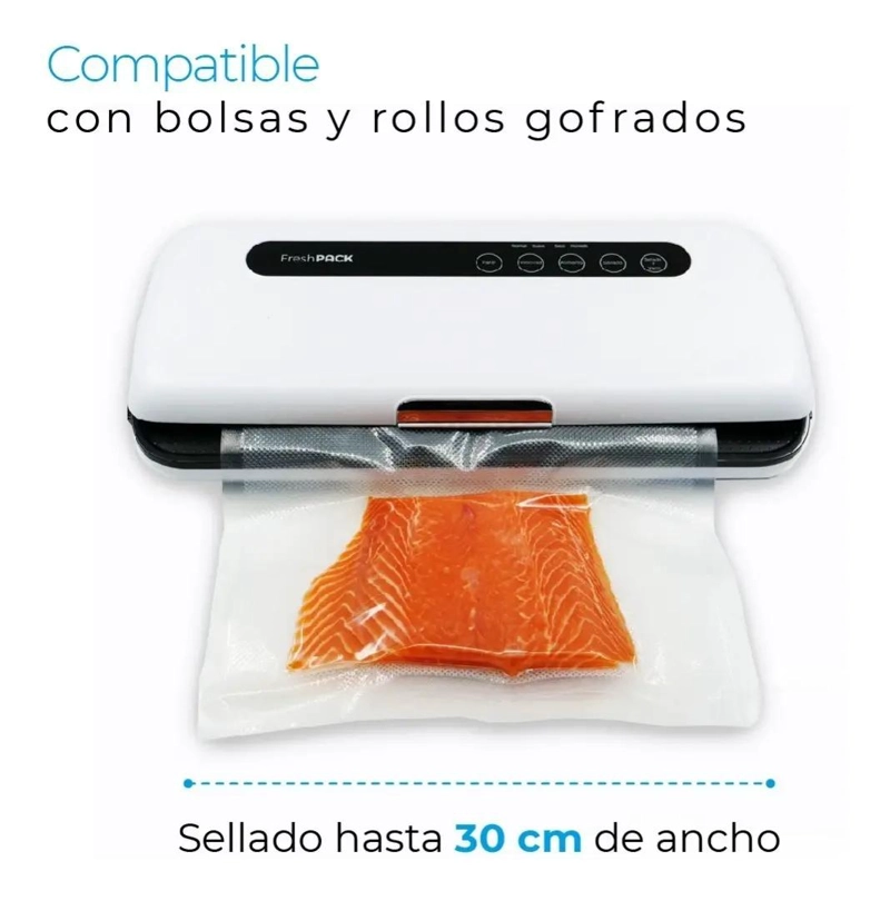 MAQUINA SELLADORA AL VACIO CON 3 ROLLOS 28CM X 5MTS - 4