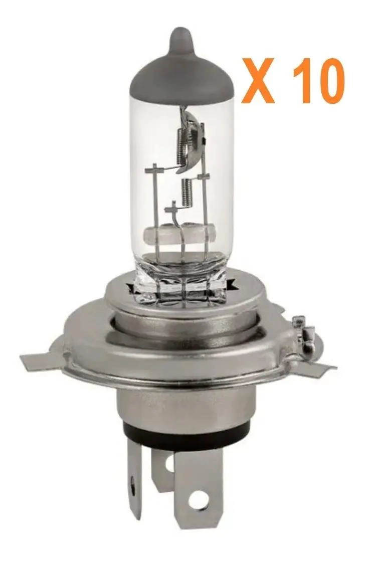 PACK 10 AMPOLLETAS HALOGENAS H4 12V 60/55W P43T - 1