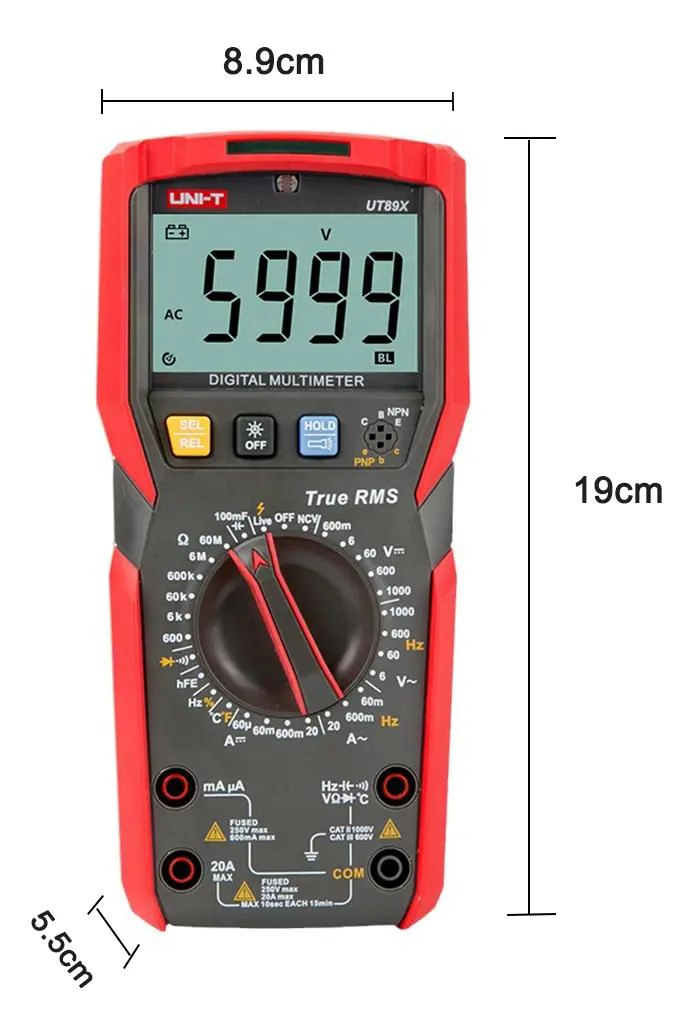 MULTIMETRO DIGITAL CON ALARMA VISUAL Y SONORA - 2