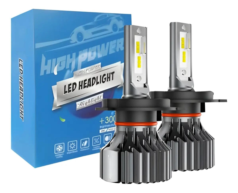 KIT FAROS LED H4 H13 9004 9007 36000 LUMENES - 1