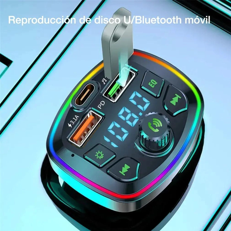 RECEPTOR BLUETOOTH Y TRANSMISOR FM PARA AUTO - 4