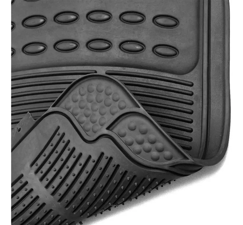 ALFOMBRA DE GOMA PARA AUTO UNIVERSAL 3 PIEZAS CAMELLO - 6