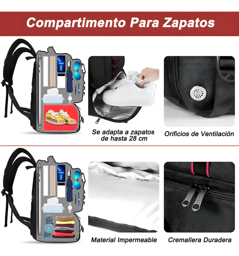 MOCHILA DEPORTIVA IMPERMEABLE PARA VIAJES - 3