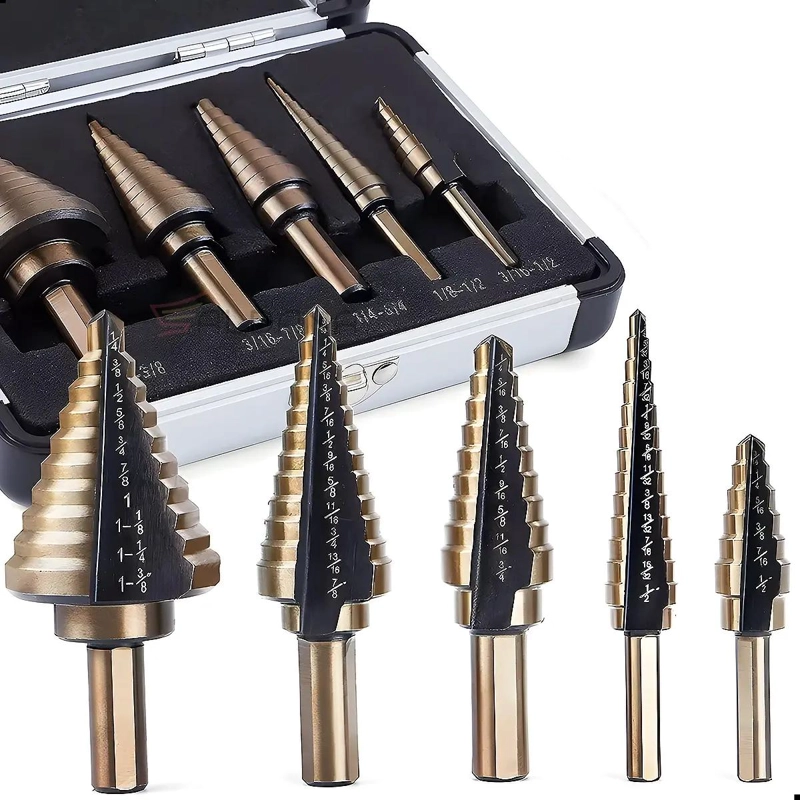 SET DE 5 BROCAS ESCALONADAS PARA METAL - 2