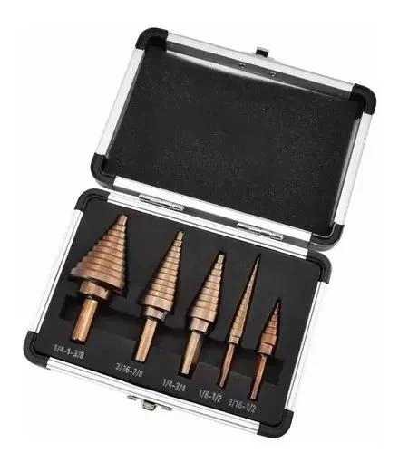 SET DE 5 BROCAS ESCALONADAS PARA METAL - 4