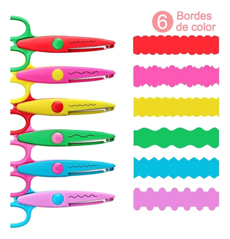 KIT 6 TIJERAS ZIGZAG Y 15 PERFORADORAS DISEÑO - 3