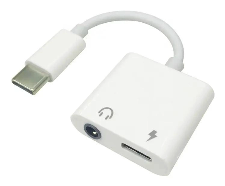 SPLITTER TIPO C A CARGA Y AUDIO JACK 3.5MM - 1
