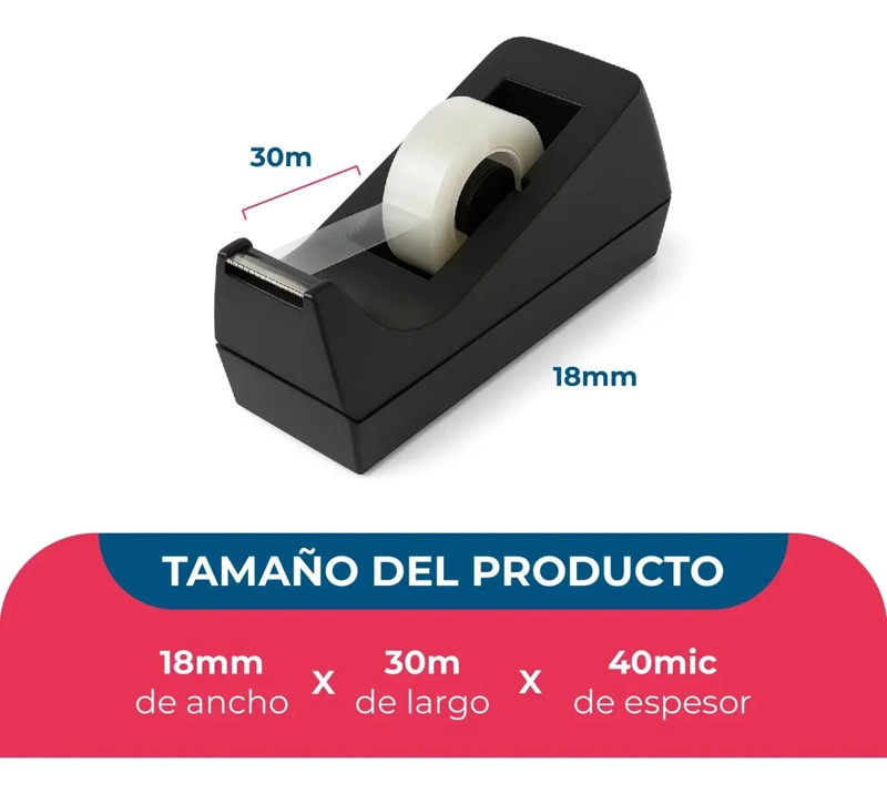 CINTA ADHESIVA TRANSPARENTE 18MM X 30M PACK 48 UDS - 2