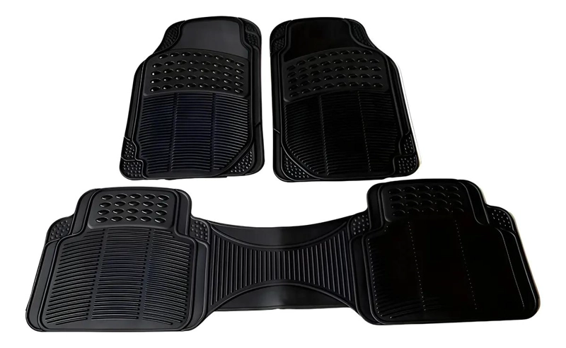 ALFOMBRA DE GOMA PARA AUTO 3 PIEZAS CAMELLO - 1