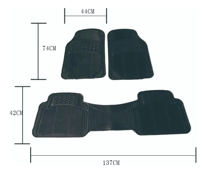 ALFOMBRA DE GOMA PARA AUTO 3 PIEZAS CAMELLO - 2
