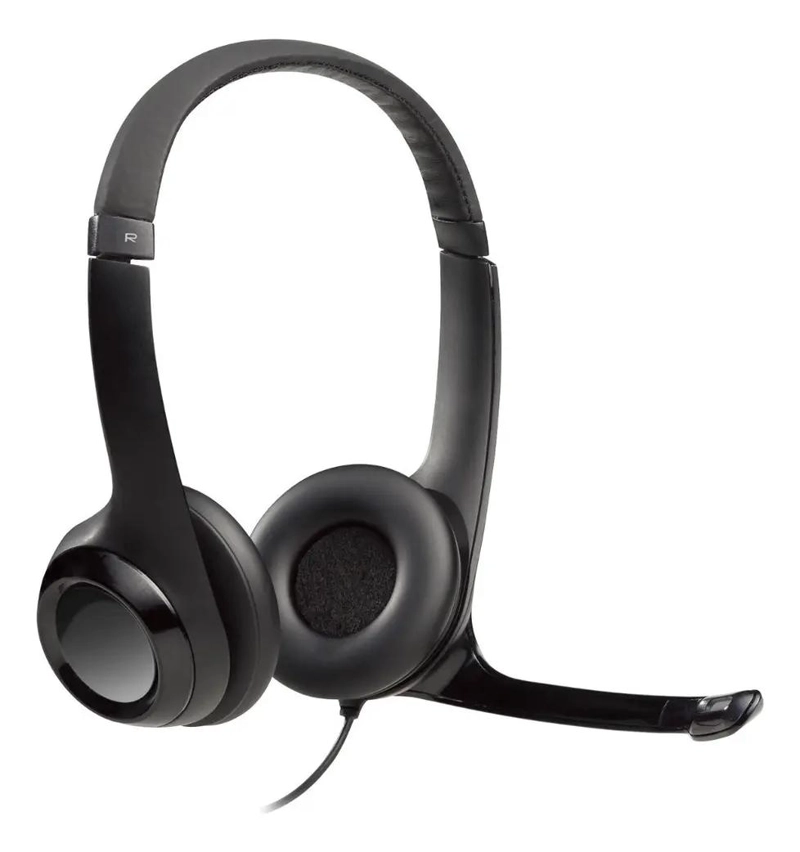 AUDIFONO CON MICROFONO USB COLOR NEGRO - 1