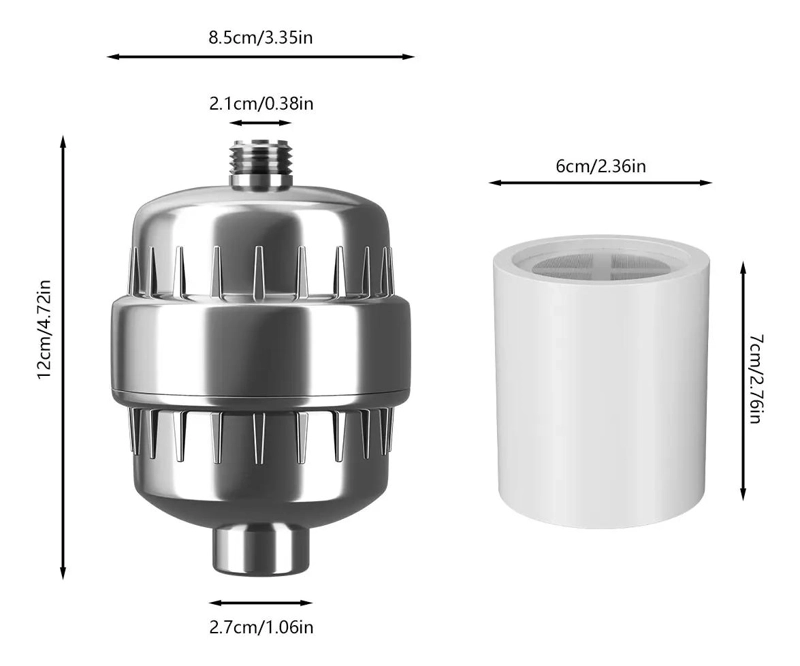 PURIFICADOR DE AGUA PARA DUCHA CON 2 FILTROS - 4