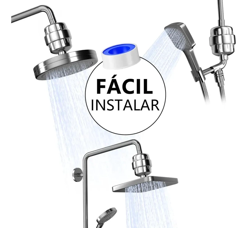 PURIFICADOR DE AGUA PARA DUCHA CON 2 FILTROS - 5