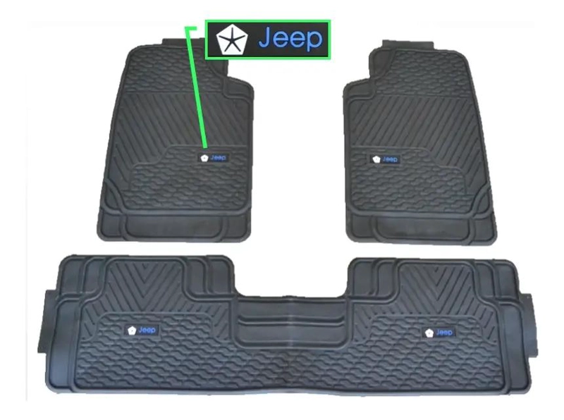 PISOS DE GOMA PARA AUTO JEEP, SET COMPLETO - 2