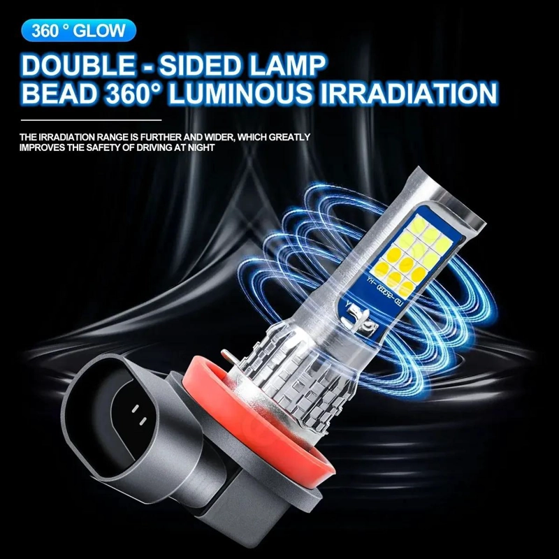 AMPOLLETA LED BICOLOR BRILLO BLANCO AMARILLO H8 H9 H11 - 5