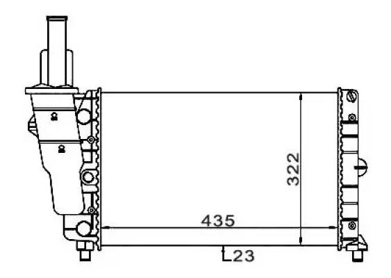 RADIADOR PARA FIAT PUNTO 1.1 - 2