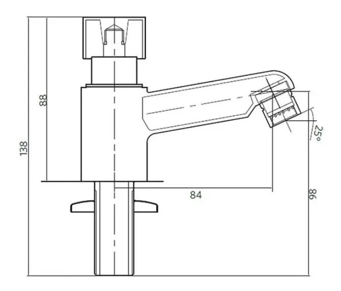 LLAVE LAVATORIO TEMPORIZADA PARA AHORRO DE AGUA - 3