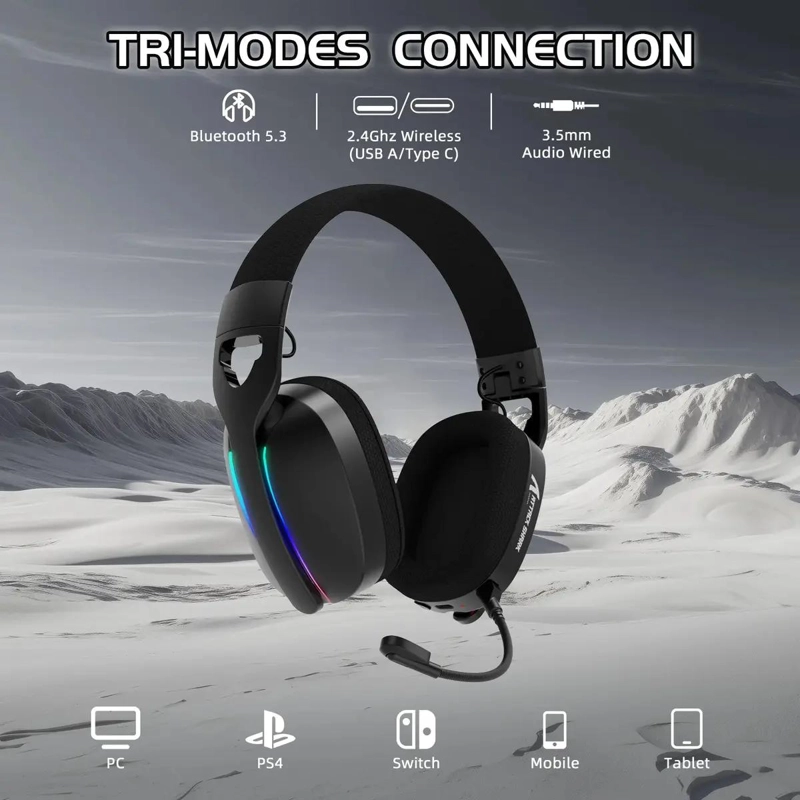 AUDIFONOS LIGEROS CON RGB Y SONIDO ENVOLVENTE - 2