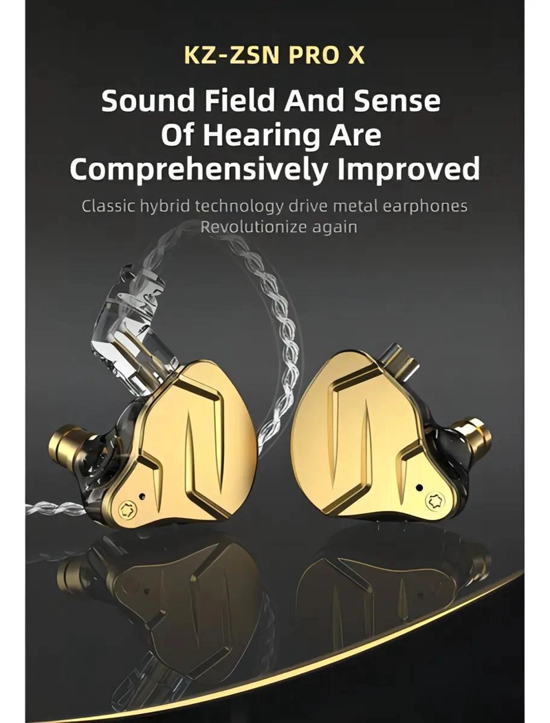 AUDIFONOS IN EAR DORADOS CON MICROFONO - 2