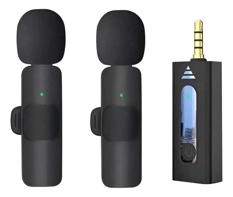 MICROFONOS LAVALIER INALAMBRICOS 3.5MM PARA CELULAR - 1