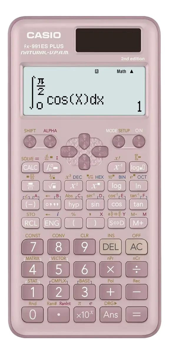 CALCULADORA CIENTIFICA CON TAPA PLASTICA COLOR ROSADO - 1