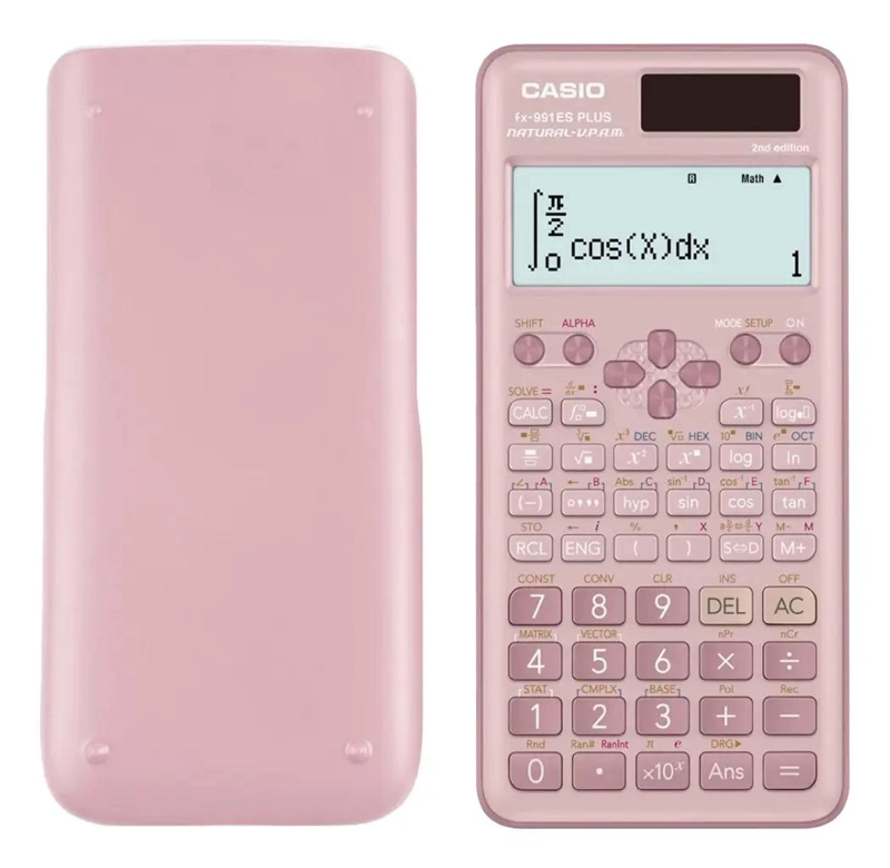 CALCULADORA CIENTIFICA CON TAPA PLASTICA COLOR ROSADO - 5