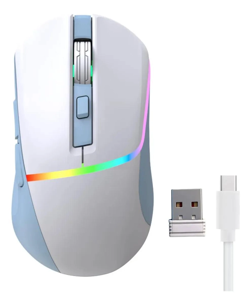 RATON INALAMBRICO RGB 2.4G BT5.3 6 BOTONES - 1
