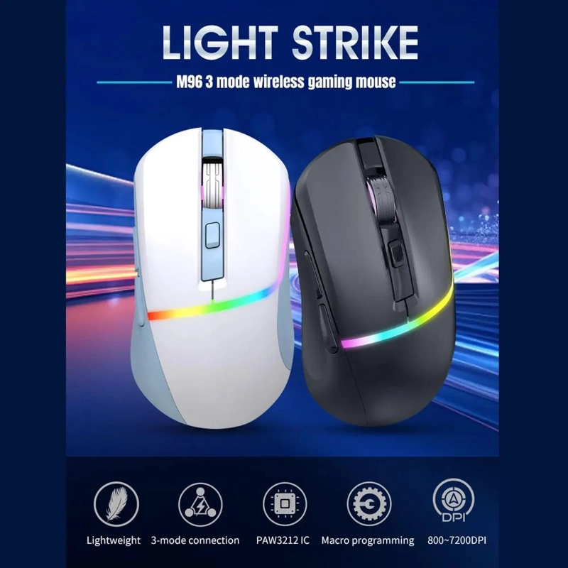 RATON INALAMBRICO RGB 2.4G BT5.3 6 BOTONES - 5