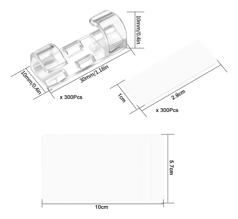 ORGANIZADOR DE CABLES PARA ESCRITORIO 300 UNIDADES - 2