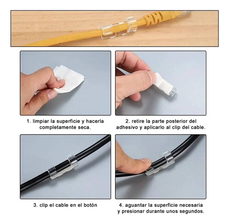 ORGANIZADOR DE CABLES PARA ESCRITORIO 300 UNIDADES - 3