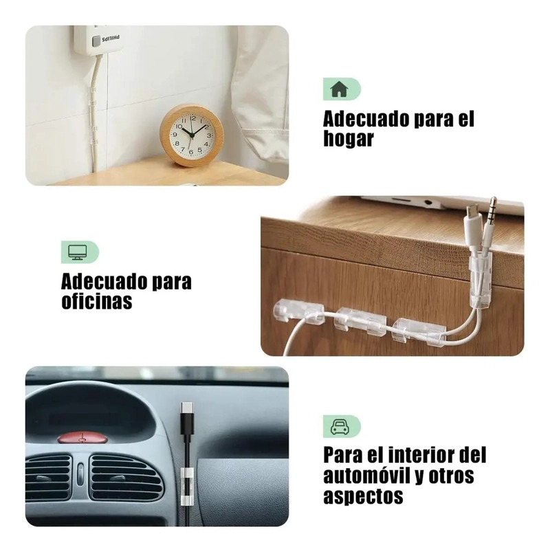 ORGANIZADOR DE CABLES PARA ESCRITORIO 300 UNIDADES - 5